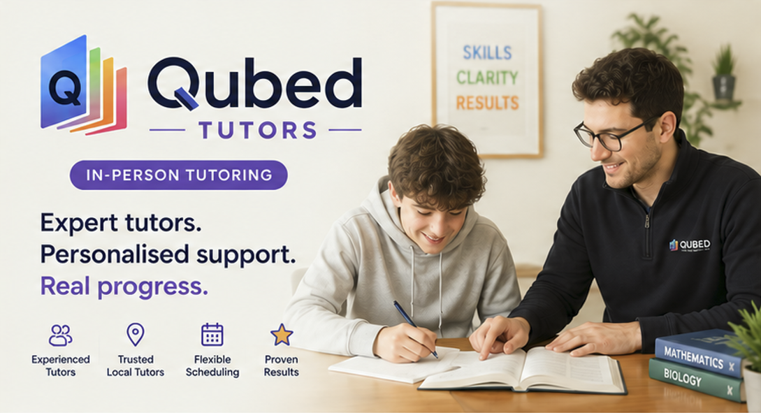 Qubed Tutors — In-person tutoring. Expert tutors. Personalised support. Real progress.